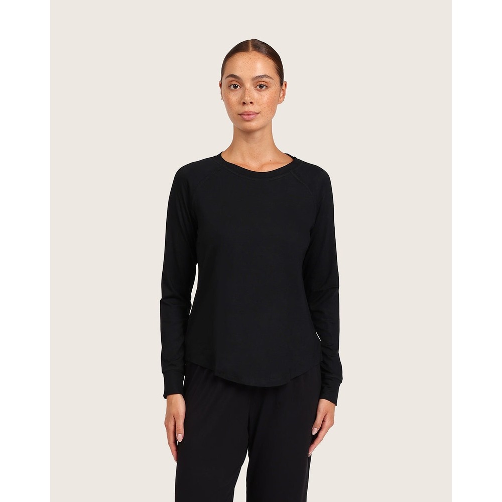Boody Goodnight Raglan Sleep Top Black Medium New With Tags‎